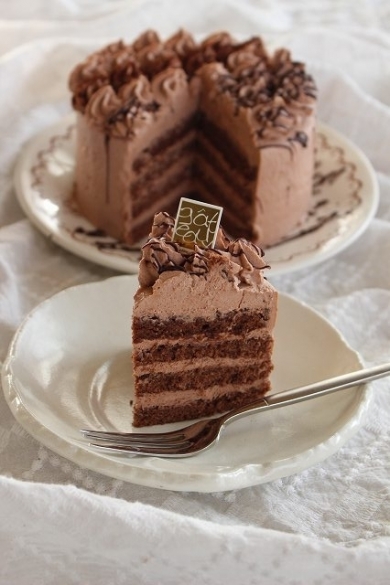 食べきりサイズのチョコレートケーキ