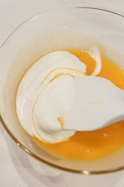 豆乳クリームでヘルシーピーチアプリコットのムースデザート
