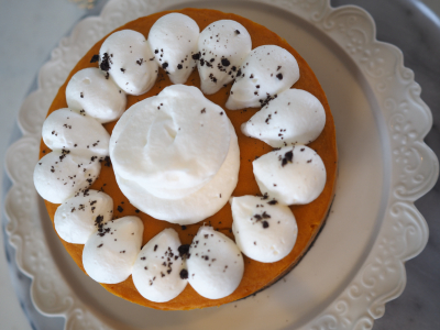 かぼちゃのモンブランチーズケーキ