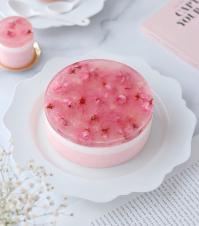 桜ムースケーキ