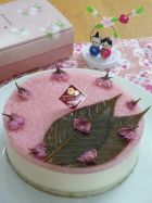 道明寺桜ムースケーキ