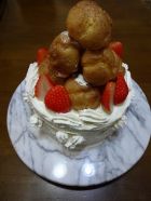 【クリスマス】クロカンブッシュのケーキ