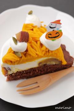 ハロウィンに★かぼちゃのモンブランケーキ