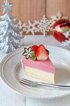 クリスマスダブルチーズケーキ☆ベリー風味