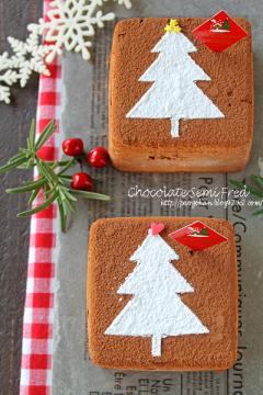 クリスマスツリーアイスケーキ☆チョコレートセミフレッド