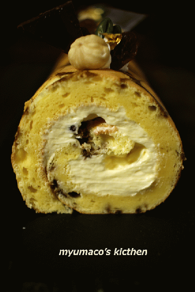 バタークリームのロングロールケーキ