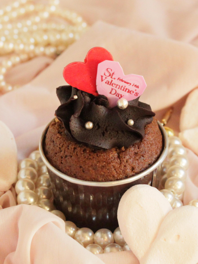 * バレンタイン ♡ モカショコラのカップケーキ♪