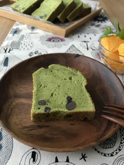 抹茶小豆のリース風デコパウンドケーキ ぱお お菓子 パンのレシピや作り方 Cotta コッタ