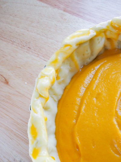 かぼちゃとクリームチーズの2層立てパイ