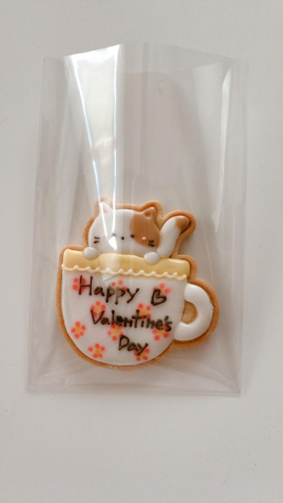 バレンタインスタンプクッキーの簡単ラッピング