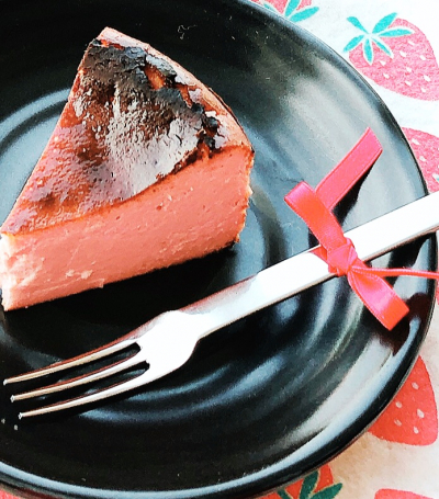 桜のバスク風チーズケーキ♡