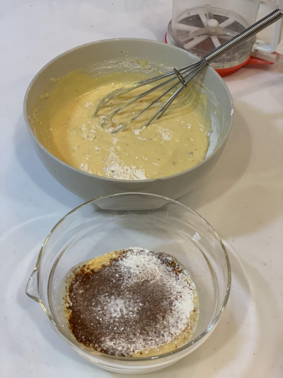 豆乳とミロでつくるマーブルレーズンチーズスフレケーキ