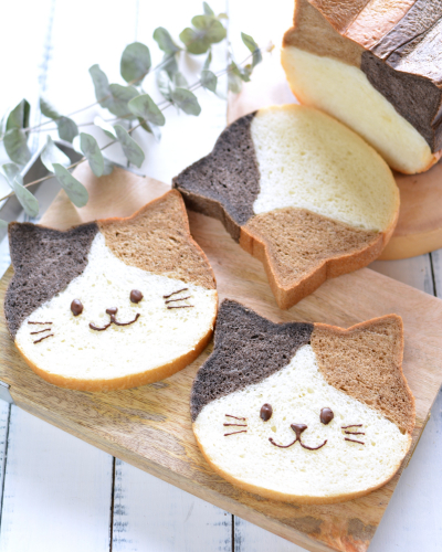 可愛い♡くまさん親子☆ミルク食パン