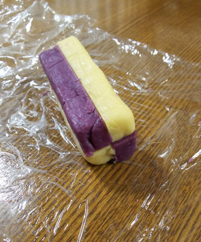 『さく、ほろ。』紫いもパウダーでアイスボックスクッキー☆