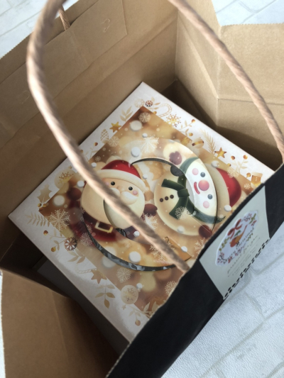 クリスマスデコレーションケーキ☆紙袋で