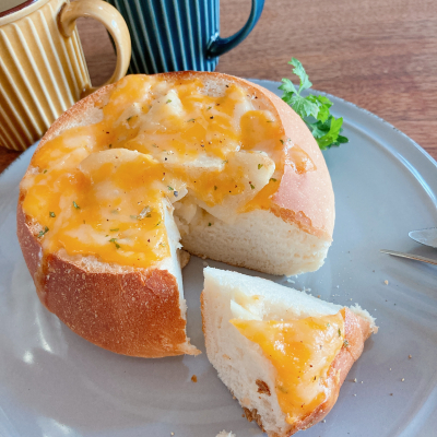 大きなチーズ丸パン