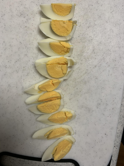 里芋と卵のグラタン風