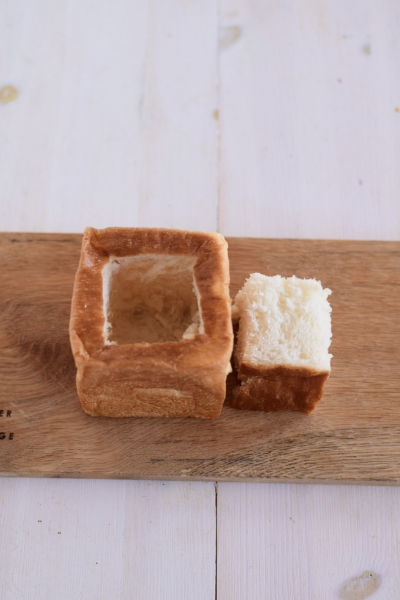 ミニ角食パンで小さなハニートースト