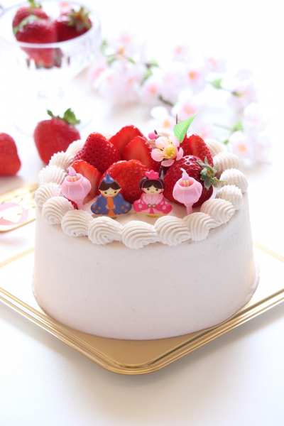 春を詰め込んだ☆桜のひな祭りショートケーキ　
