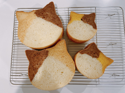 可愛い♡ネコの親子☆ミニ食パン