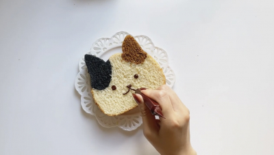 可愛い猫食パン☆三毛猫柄