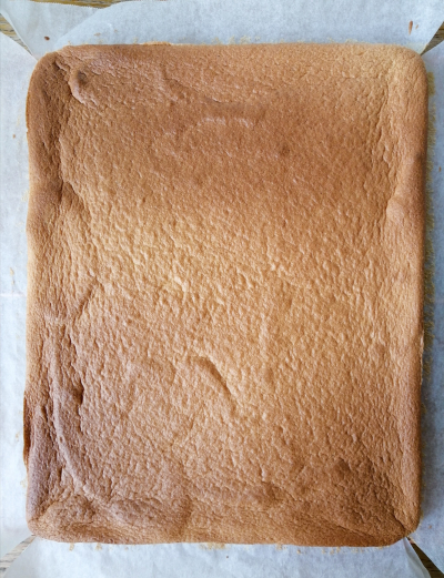 大豆ペースト入り米粉のロールケーキ