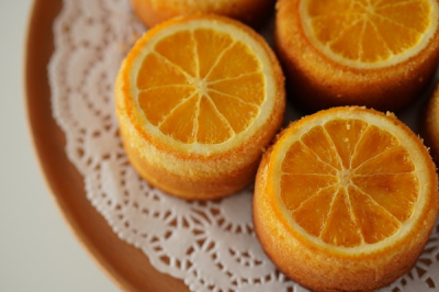 米粉のオレンジアップサイドダウンケーキ