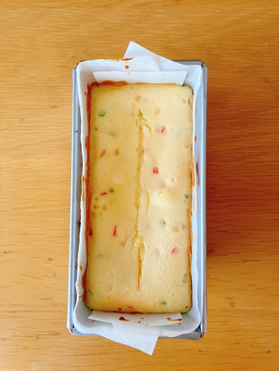 レトロかわいいフルーツゼリーパウンドケーキ