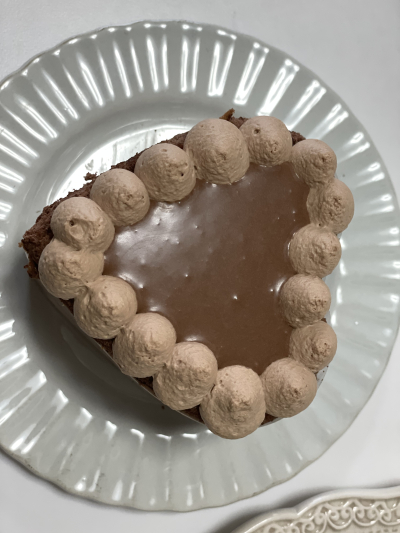 簡単ハートのチョコケーキ
