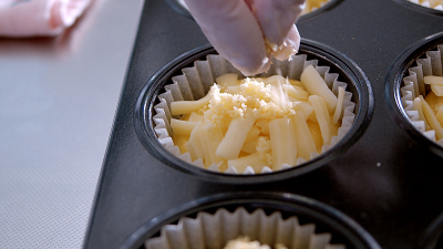 バター不使用☆こんがり香ばしいチーズマフィン
