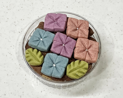 紫陽花クッキーのラッピング