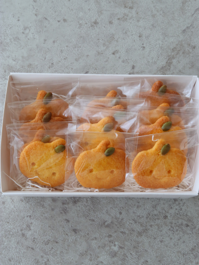 かぼちゃマフィンミックスで作るクッキーのラッピング