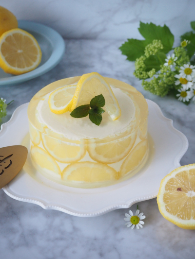 レモンゼリーチーズケーキ