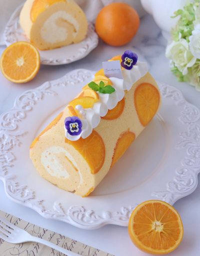 オレンジロールケーキ