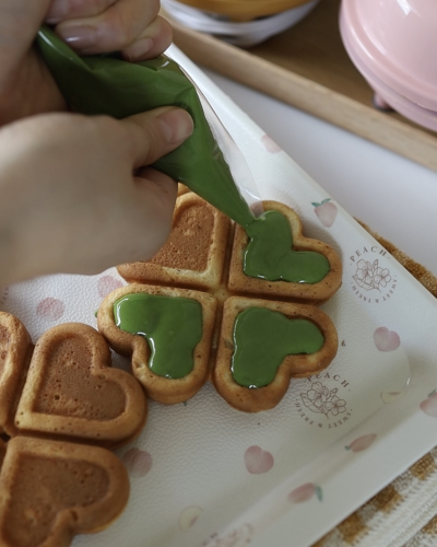 ハートとクローバーのひと口パンケーキバー