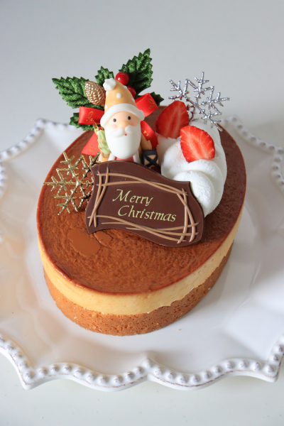 クリスマスのプリンケーキ