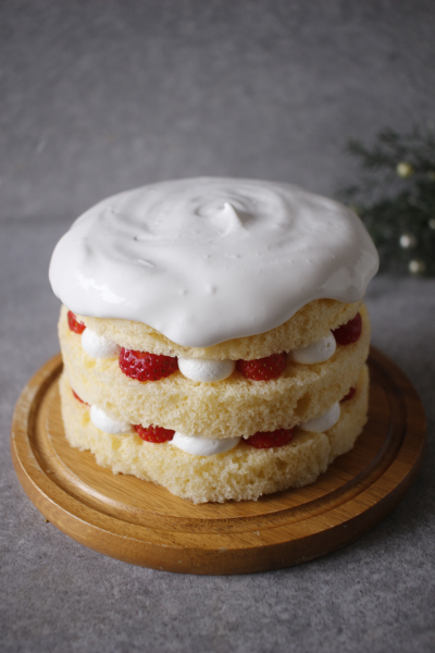 レンジで作る米粉スポンジ(クリスマスVer.)