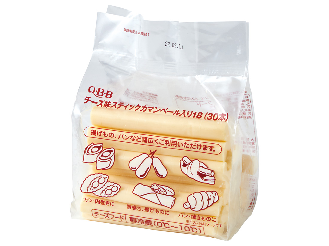  冷蔵  Q・B・Bチーズ味スティックカマンベール入り181(30本) 