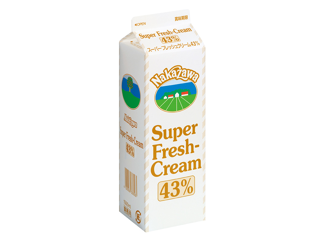  冷蔵  中沢乳業  スーパーフレッシュクリーム  43%  1000ml 